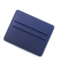Dompet Kartu Kulit PU Murah Grosir 2 Slot Kartu Tipis Minimalis Anti Pembajakan Logo Custom untuk Pria Wanita Hadiah Promosi