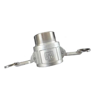 Conector Rápido de Acero Inoxidable 304 Tipo B, Rosca Externa Hembra, Cabezal de Alta Presión para Tubería de Agua, Junta Tipo Abrazadera, Tubo Liso