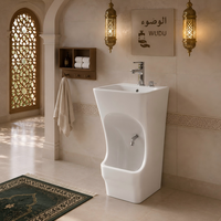 Vente Chaude Lavabo d'Ablution Autonome en Céramique pour Wudu Musulman avec Lavage des Pieds pour Mosquée