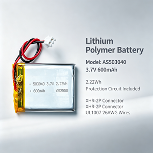 Batería de Iones de Litio 503040 de 3.7V y 600mAh con Conector de Cable para Electrónica de Consumo - Product Image 4