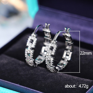 Zircon Hoop Chain <b>Ear</b> <b>Cuff</b> <b>Earrings</b> For Women Simple Fashion <b>Ear</b> Jewelry - Product Image 5