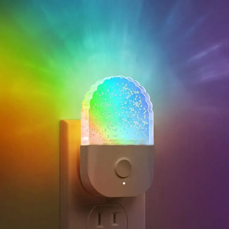 Nachtlichter, die an der Wand angeschlossen werden, farbwechsel, Nachtlicht mit 8-farben, RGB-LED-Nachtlicht, intelligentes Acryl-Nachtlicht