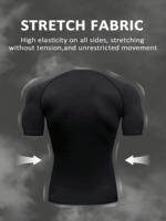 Nouvel ensemble de combinaison de compression respirante et à séchage rapide, t-shirt à manches courtes ajusté + short double couche, sport d'été