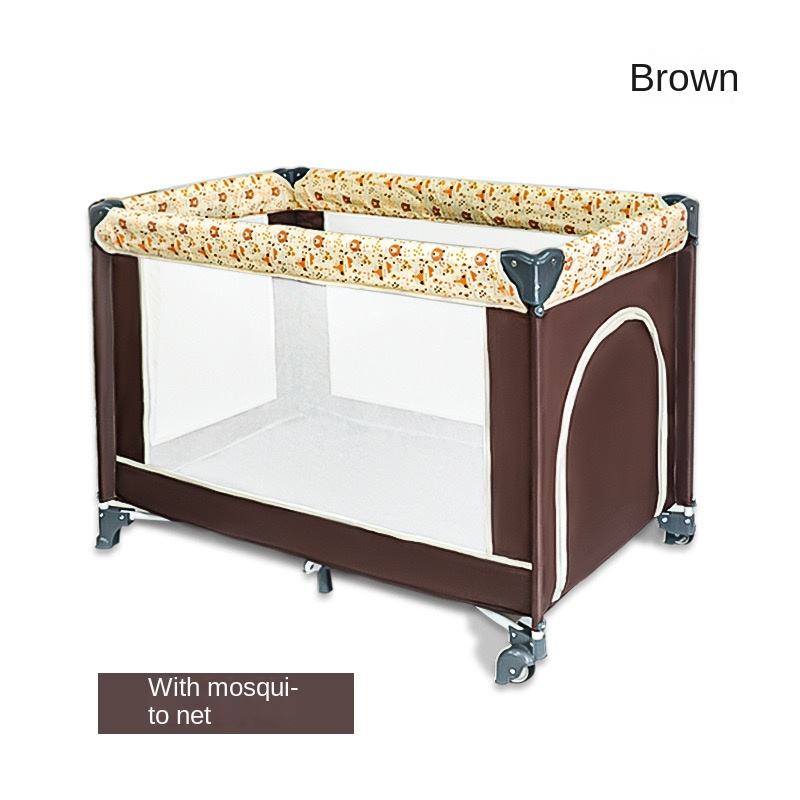 Cama de juego - Color café (Incluye mosquitera)