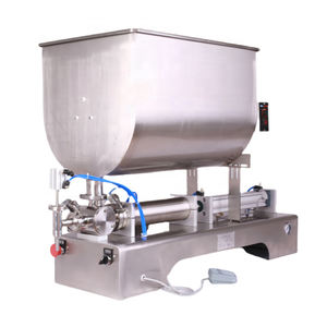Máquina de llenado neumática con agitador tipo U para salsa de chile, mantequilla de cacahuete, pasta de tomate, miel, crema, ketchup y mayonesa - Product Image 4