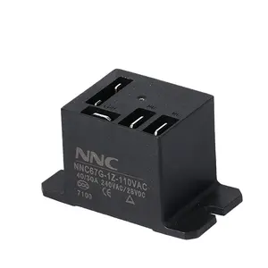 NNC مصغرة الكهرومغناطيسية ثنائي الفينيل متعدد الكلور التتابع NNC67G T92 12v 24v 30A SPDT شفة نوع التتابع