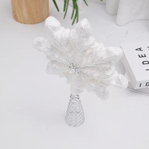 Meiman Custom Size Snowflake Table Top Christmas Ornament Carved Decorative Modern Sculpting Christmas Ball <b>Tree</b> Ornaments - Product Image 4