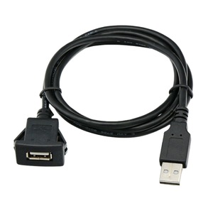 สายต่อขยาย USB ชาย-หญิง แบบสี่เหลี่ยม พร้อมปลอก ABS สำหรับยานยนต์ เรือ และมอเตอร์ไซค์ ใช้กับแผงหน้าปัด สายส่งข้อมูล - Product Image 2