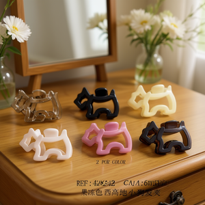 Pinza para el pelo Angelina West Highland Dog, 2 por color, caja de 600 unidades, de plástico, con diseño de dibujos animados, informal para mujer, alta calidad, China - Product Image 2