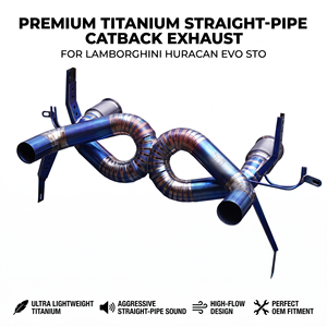 Vortex Bolt On Titanium Straight Exhaust for Lamborghini EVO STO Factory Wholesale Performance Racing Catback V10 <b>Kit</b> - Product Image 1