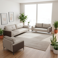 Ensemble de canapés de réception d'entreprise en cuir synthétique moderne, écologique, haut de gamme, convertible, suite de bureau exécutive, atelier scolaire