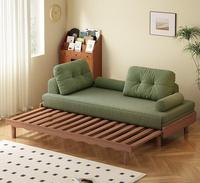 Nuevo Sofá Cama de Madera de Fresno con Mecanismo Deslizante para Sala de Estar/Estudio, Cama Extraíble para Siesta, Sofá Cama Minimalista para Dormitorio/Habitación de Invitados