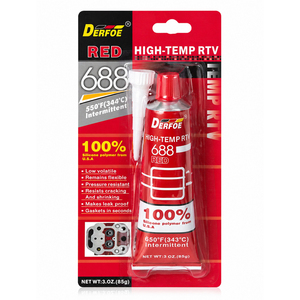 688 Silicone RTV Acide pour Joints Haute Température 304 ℃   Joint d'étanchéité instantané à séchage rapide en 5 minutes pour les cuves à huile des moteurs de voitures, de motos et de camions - Product Image 3