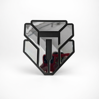 Logo personnalisé 3D ABS Plastique Chrome Emblème de voiture Insigne de voiture Chrome Lettre Autocollant Auto Emblème de voiture Badges en gros