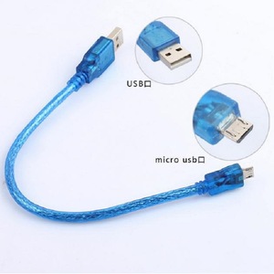 Transparent Blue 0.3m <b>USB</b> <b>2.0</b> To Micro <b>Usb</b> Data Cable For Android Phone Charging - Product Image 1