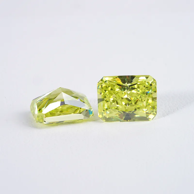 starsgem synthetic emerald cut apple green wholesale fancy loose like high carbon diamonds for jewelry making