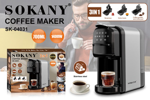 NOUVEAU 1400W 700ML 3 en 1 Machine à café expresso domestique Italie Capsule <span class=keywords><strong>d</strong></span>'extraction à chaud avec pompe à cœur Capsule Espresso Coffee - Product Image 2