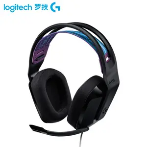 Logitech G335 스테레오 게임용 헤드셋 서스펜션 헤드 밴드 pc, 콘솔 및 모바일 소음 감소 마이크와 호환 가능
