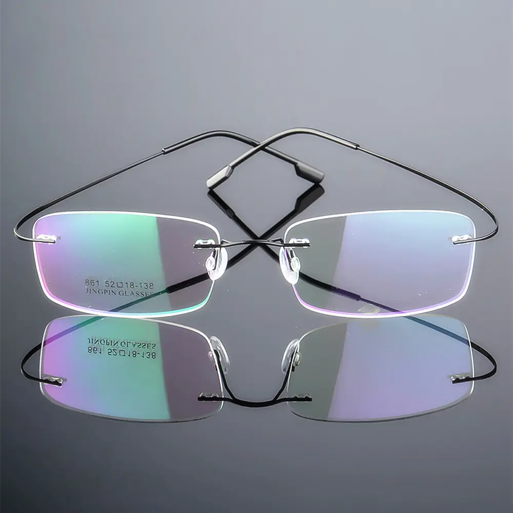 Wholesale Men Women High-definition Eyewear Memory Titanium Presbyopic Eyeglasses Rimless Reading Glasses +1.0~+4.0