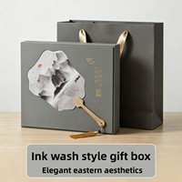 Coffret Cadeau Personnalisé avec Carnet à Reliure Agrafée sur Toile Paysage Équestre et Logo, Cadeau Commémoratif pour Entreprise/Bureau