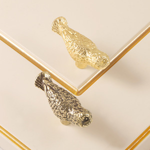 Brass <span class=keywords><strong>Owl</strong></span> cửa xử lý đồ nội thất sáng tạo xử lý Tủ phụ kiện cửa phòng khách hàng thủ công - Product Image 2