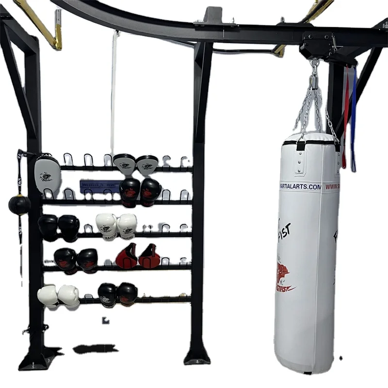 Wall Hanging Boxing Punching Bag Speed Training Stress Relief Kit With Wall Mount Bracket - Black And Red - Sports & Fitness > Boxing & MMA