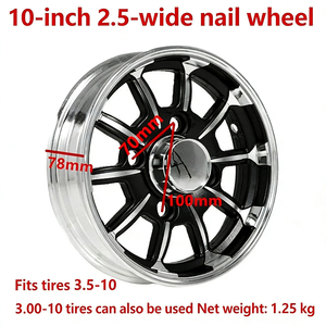 ดุมล้อหน้าและหลังอะลูมิเนียมอัลลอยขนาด 10 นิ้ว รุ่นใหม่ 3.5-10 และ 4.00-10 สำหรับรถ <span class=keywords><strong>ROV</strong></span> SSV ควอดไบค์ และจักรยานไฟฟ้า สำหรับทุกสถานการณ์ - Product Image 5