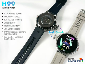 Montre connectée H99 Factory 4G avec carte SIM, 3+32 Go, téléphone Android, débloquée toutes fréquences, vente en gros, Google Play, WhatsApp, GPS, appareil photo - Product Image 6