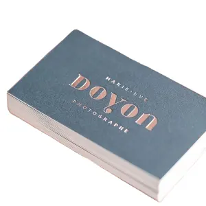 Personalize cartão de papel de algodão com impressão dupla face de alta qualidade cartão de visita UV em relevo dourado