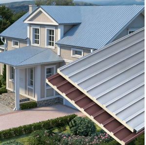 防音アルミサンドイッチパネル 耐火アルミサンドイッチパネル アルミ屋根断熱パネル - Product Image 1