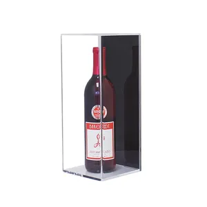 Высококачественный прозрачный плексиглас, матовый винный футляр, акриловая витрина для бутылок вина, оптовая продажа