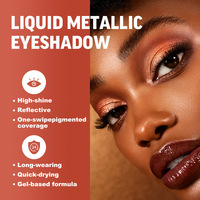 Fard à paupières liquide scintillant en gros, marque privée, maquillage pour les yeux foncés, haute pigmentation, imperméable, personnalisé