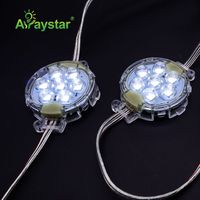 Fuente de luz LED RGB de 1W y 40mm de diámetro para decoración de fachadas al aire libre, DMX512 pixel, resistente al agua