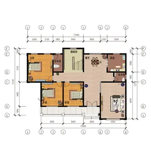 Three floors light steel house villa casas prefabricadas prefabricated LGS house with multi rooms