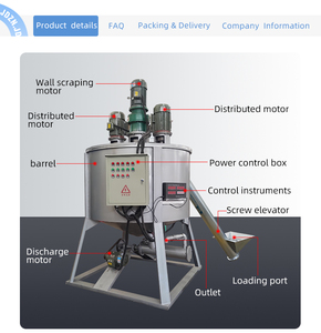 Equipo <span class=keywords><strong>de</strong></span> mezcla y mezcla <span class=keywords><strong>de</strong></span> acero inoxidable para helados y edulcorantes para la industria alimentaria - Product Image 4