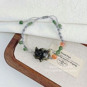 Pulsera de Cuentas Colorida de Moda con Dije de Zorro de Cristal para Niña, Pulsera Premium Tejida a Mano con Máscara de Zorro Personalizada - Product Image 5