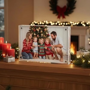 Cadre photo de bureau rectangulaire double face en <span class=keywords><strong>acrylique</strong></span> transparent magnétique épais de 7 pouces pour <span class=keywords><strong>photos</strong></span> - Vente en gros - Product Image 4