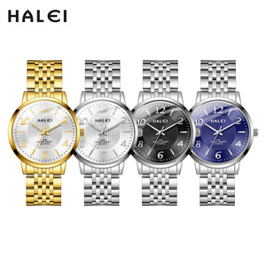 Envío Directo HALEI Nuevo Reloj Original de Cuarzo con Números Árabes, Puntero de Acero Inoxidable, Movimiento Japonés, Venta al por Mayor - Product Image 6