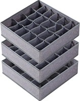 Organiseur de sous-vêtements 24Sock, séparateurs en tissu pliables, organiseurs de placard et boîtes de rangement pour ranger les chaussettes, les sous-vêtements, les cravates