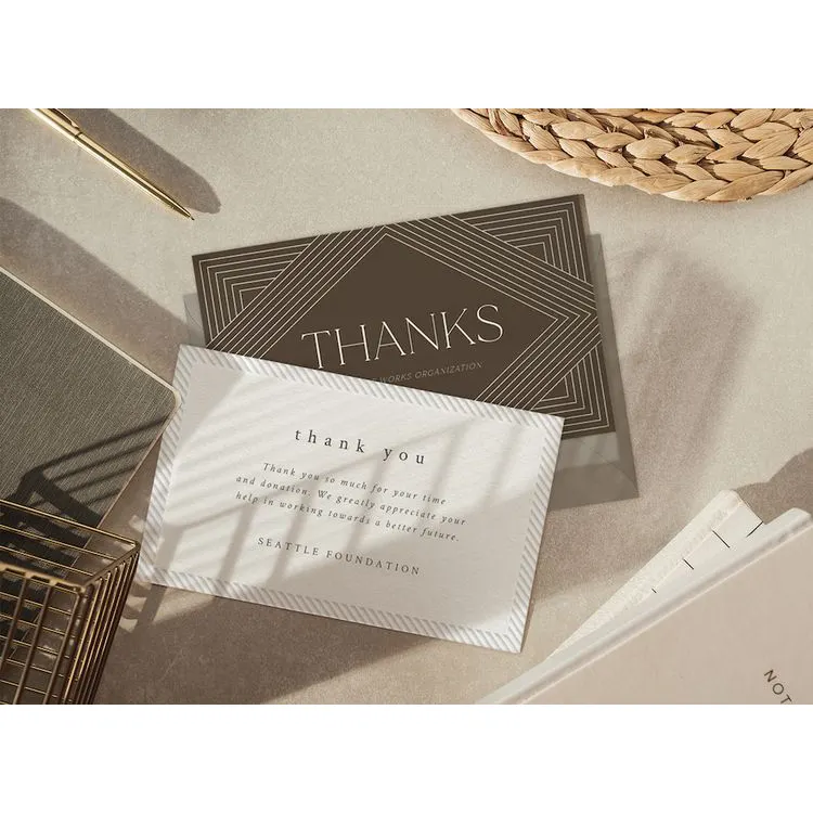 Tarjetas de agradecimiento y caja de correo personalizada, con logotipo para pequeños negocios, insertar tarjetas para bebés, 2,5