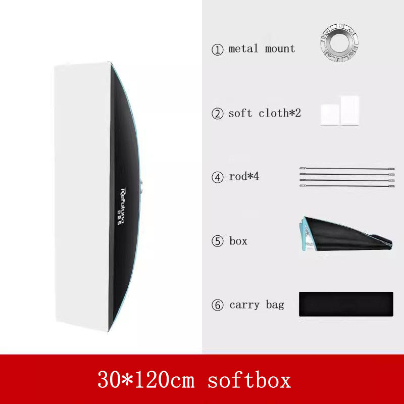 Softbox negro de 30*120 cm