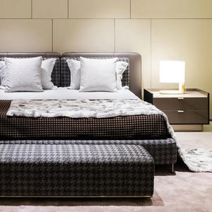 Tatlin Soft Upholstered Fabric Bed Double Size With <b>Backrest</b> Bedroom Furniture - Product Image 3