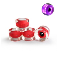 Roues clignotantes de patins en ligne, dureté personnalisée, durable, transparent, lumière LED, 60mm