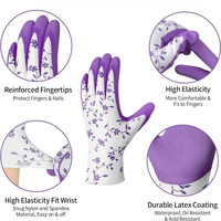 Gants de jardin respirants en latex à prix compétitif, résistants aux perforations et antidérapants pour la plantation de légumes et l'entretien des fleurs