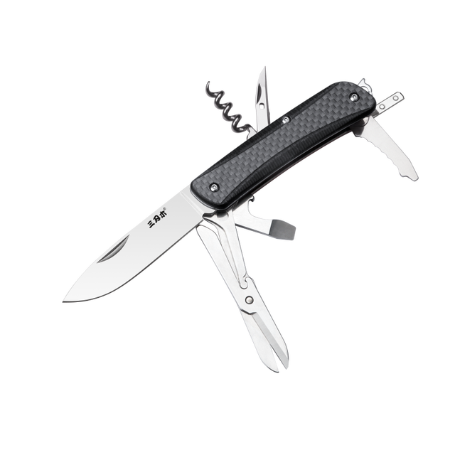 Useful Indoor and Outdoor Portable SANDVIKK 12C27 Stainless Steel Swiss Pocket Knives Multi Tool Knife with Corkscrew
