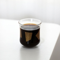 Tasse à eau en verre borosilicate japonais à motif tortue, effet craquelé, résistante à la chaleur, tasse maîtresse en verre floral