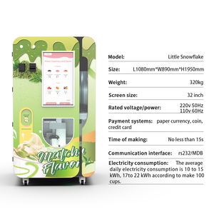 Distributeur automatique robotisé de crème glacée, smoothies, gelato et yaourts, avec écran tactile, paiement par carte de crédit et code QR, conforme ADA - Product Image 4