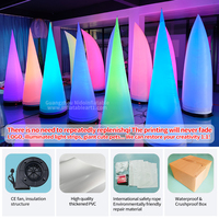 Colonnes coniques éclairées par LED, lumières décoratives d'extérieur imperméables, éclairage créatif, publicité gonflable