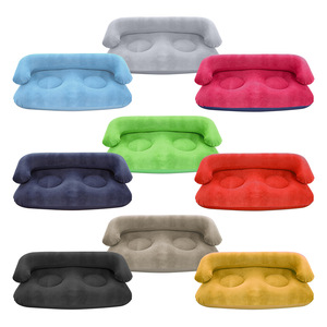 Canapé gonflable Cqsfy à deux places, épaissi et floqué, pour l'extérieur, avec accoudoirs, fauteuil pouf de loisirs - Product Image 3