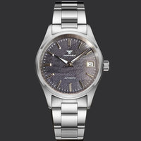 Montre mécanique automatique Tandorio NH35A 36 mm pour homme, date, cristal saphir, bracelet en acier